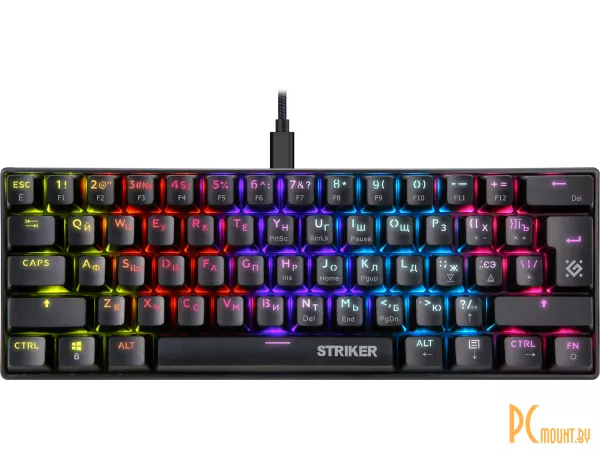 Клавиатура Defender Striker GK-380L Rainbow (45380)