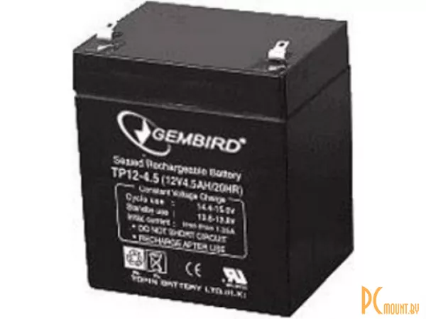 Источник бесперебойного питания UPS Аккумуляторная батарея Gembird BAT-12V5AH Напряжение питания: 12 В